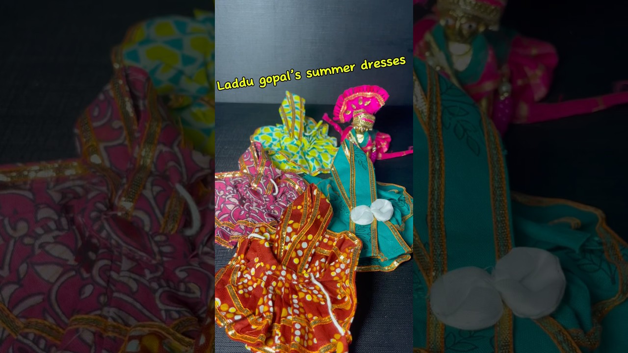 Unboxing CUTEST Laddu Gopal Summer Dresses! Kanha's Poshak  #shorts #laddugopal #krishna #shyam