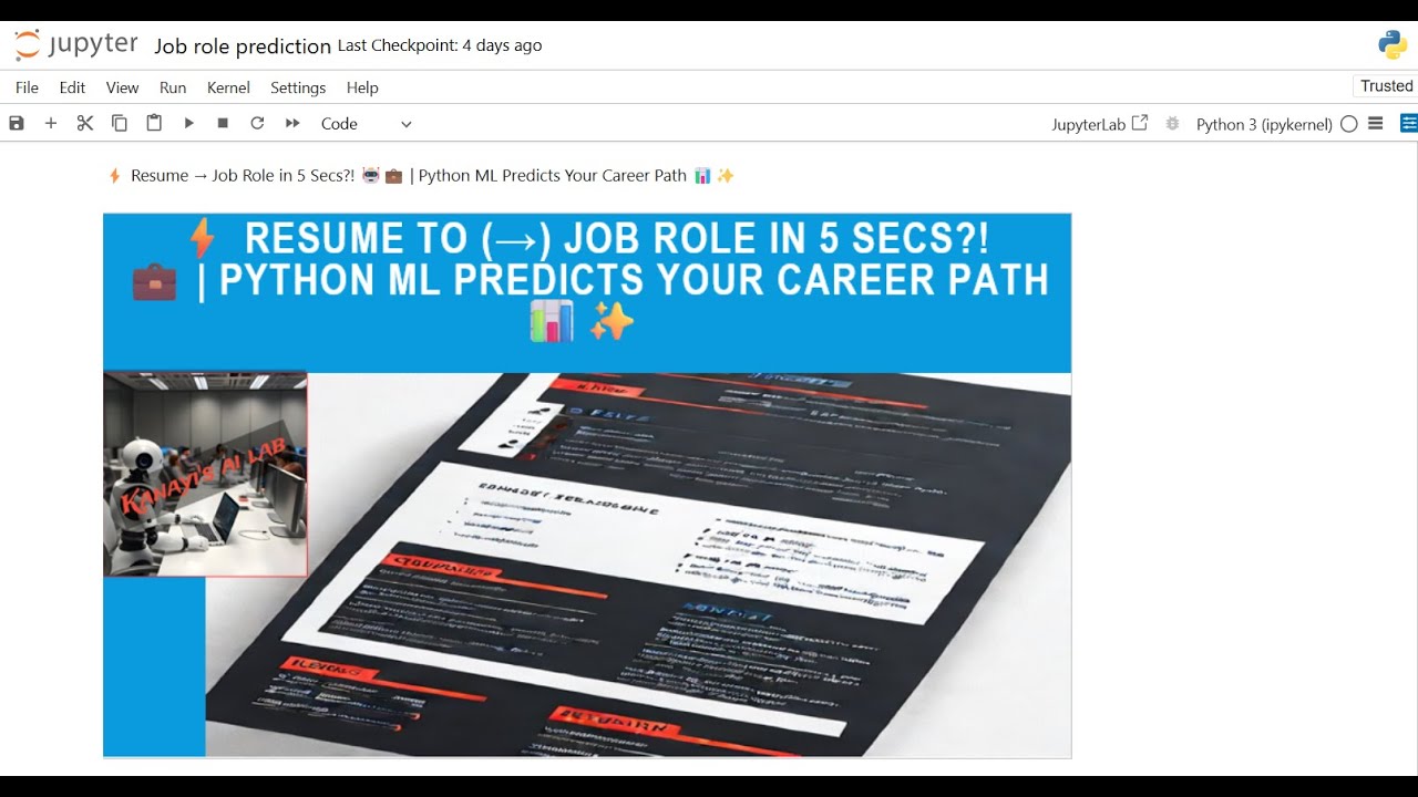 ⚡️ Resume  to (→) Job Role in 5 Secs?! 🤖💼 | Python Machine Learning Predicts Your Career Path 📊✨