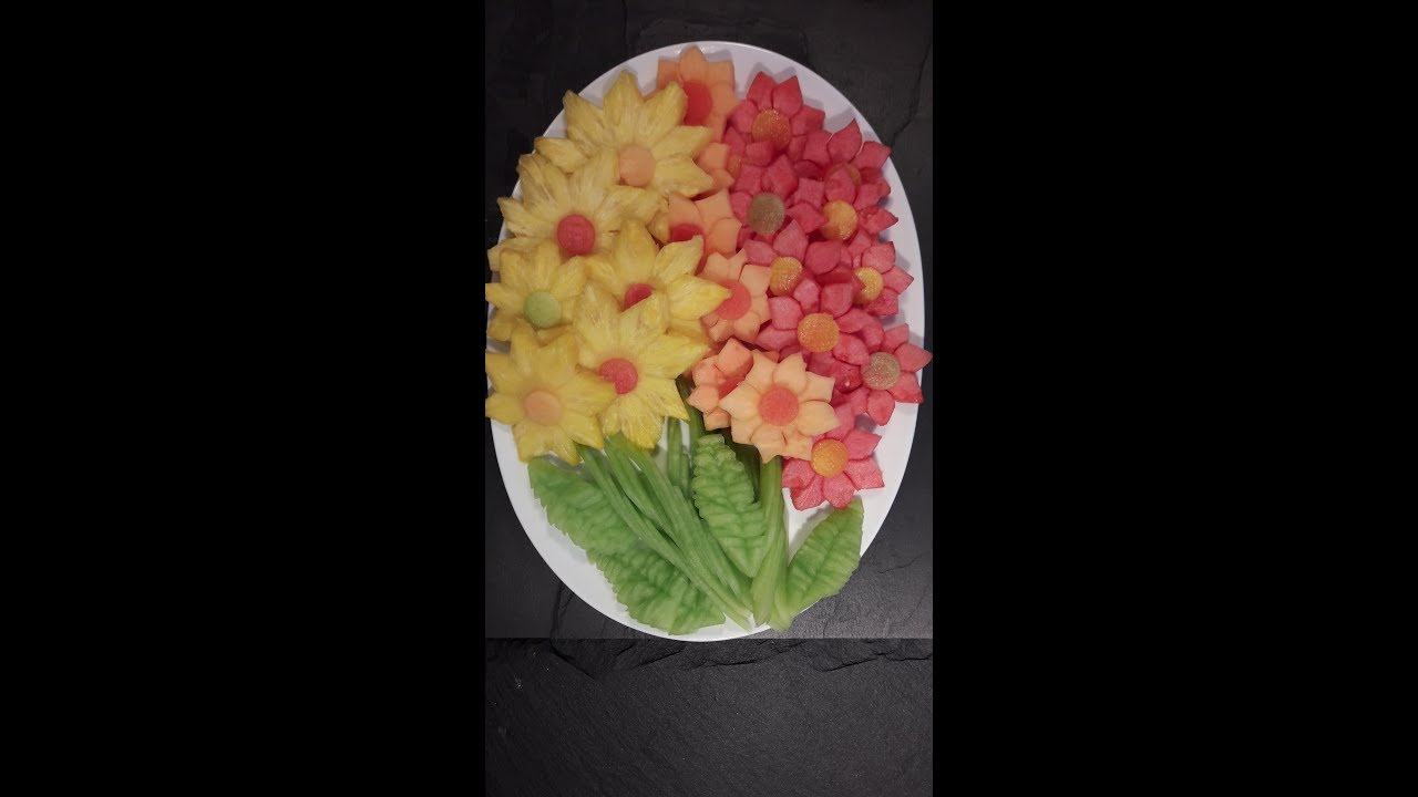 Como hacer un ramo de flores con fruta