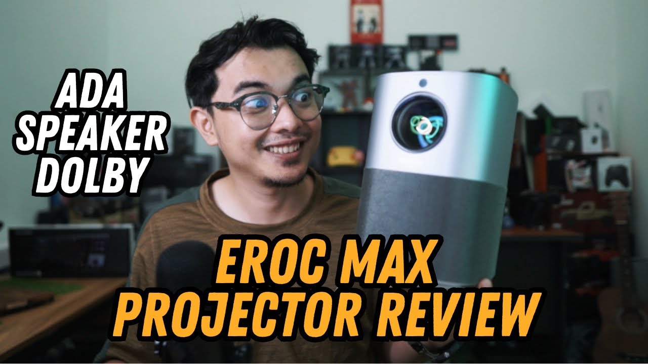 Projector ada tvbox dan speaker dolby murah! Eroc Max