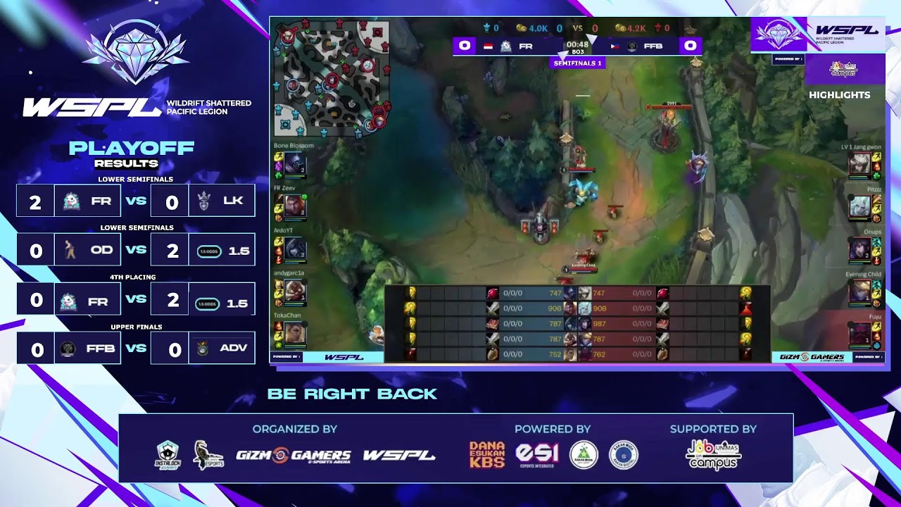 WSPL Playoff Day 3 - 4th Placing - Fearless (ID) vs 1.5 Odds (PH)