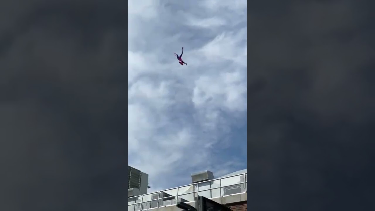 UNBELIEVABLE!!! A spider man fell from 18 storey building