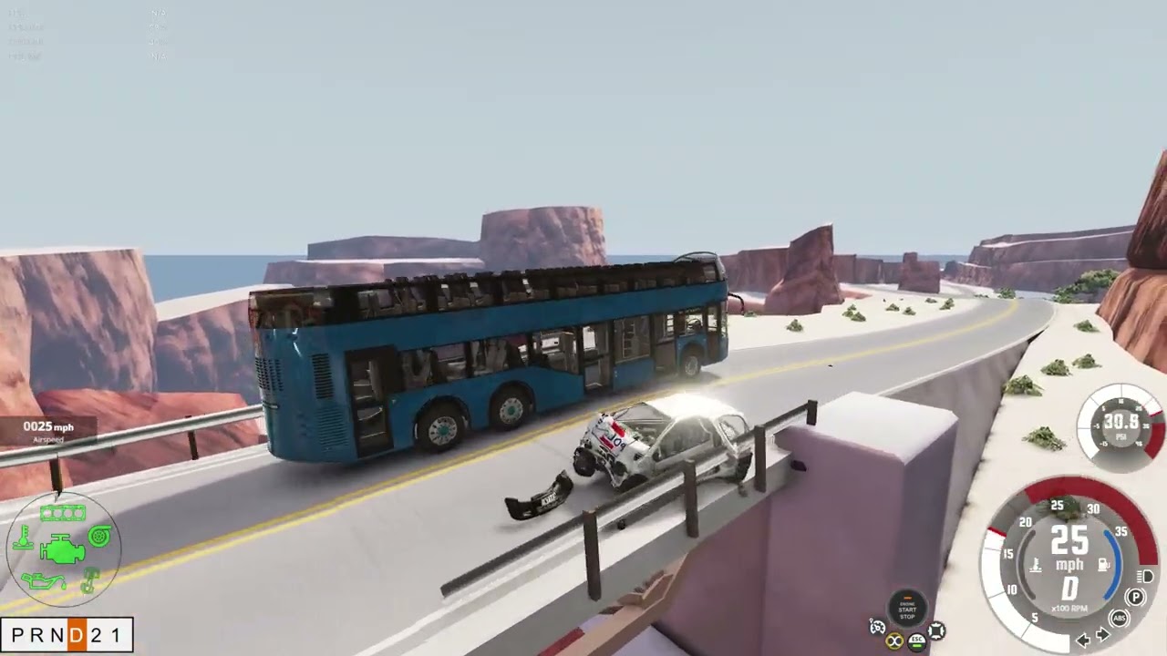 testing the bridge in beamng drive