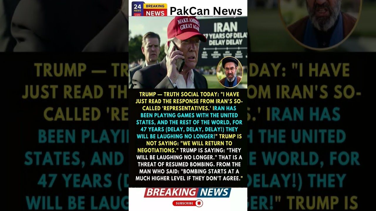Trump Rejects Iran Response Amid Rising Middle East Tensions | PakCan News