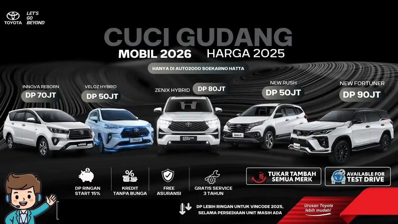 Toyota Innova Reborn Diesel n Zenix. Bunga 0%, Cicilan Murah. Promo Fortuner, Avanza dan Cayla 2026.