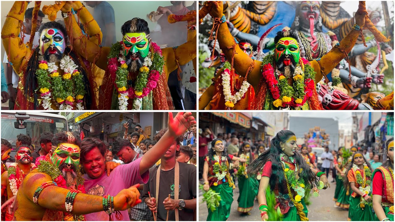 Risala bazar Bonalu 2025 Yapral kumar Pothraj an team Mass dance at Thotella Procession Bonalu 2025