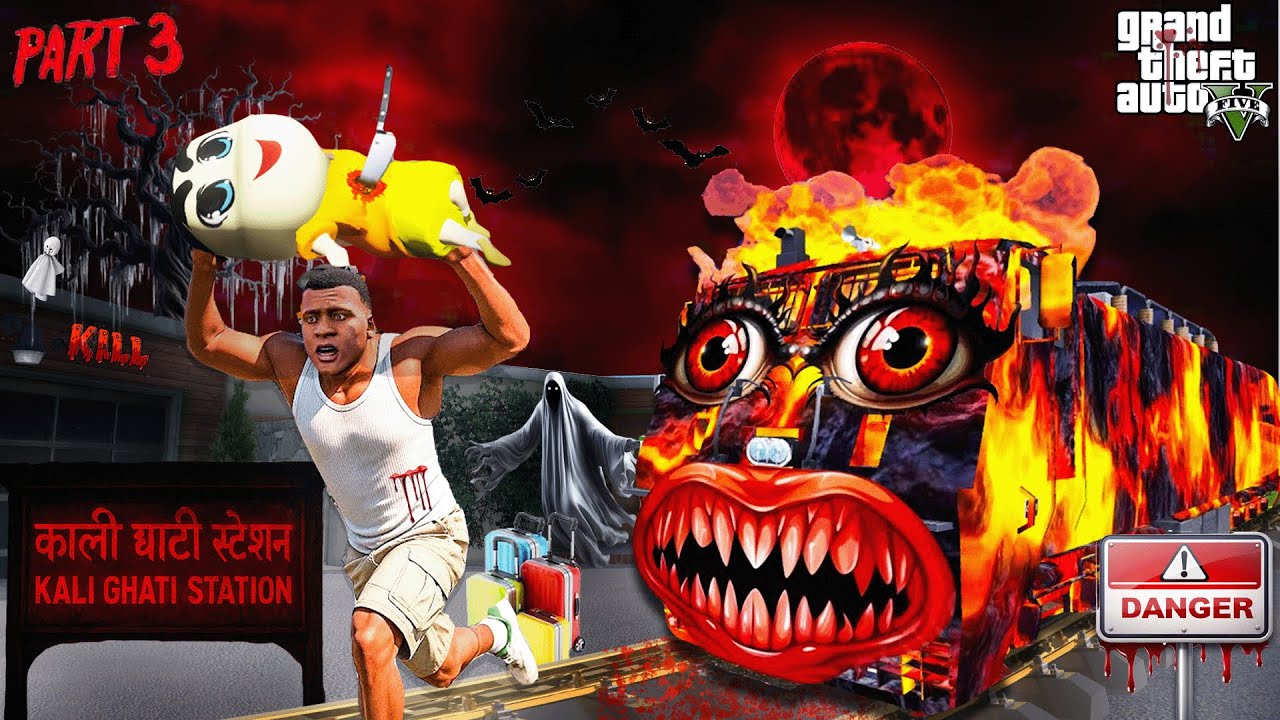 Franklin First Experience on a Haunted Killer Train in GTA 5! | Final Part