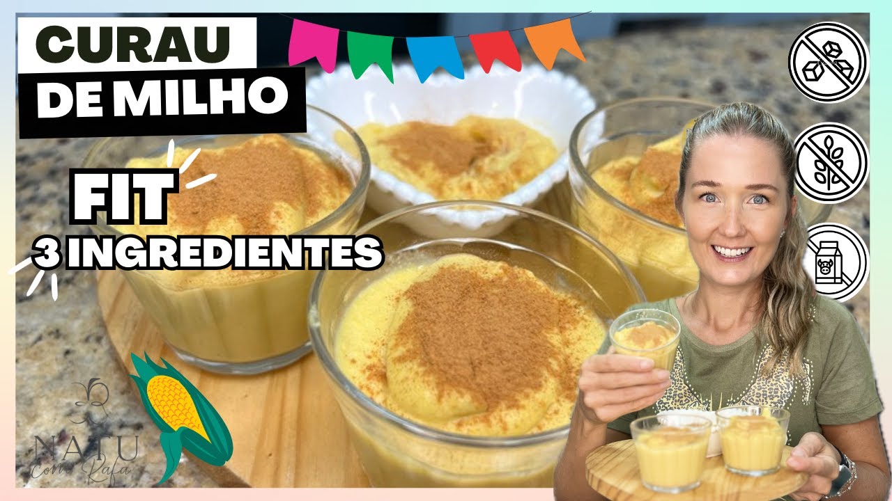 CURAU DE MILHO FIT, APENAS 3 INGREDIENTES, VEGANO E SEM AÇÚCAR