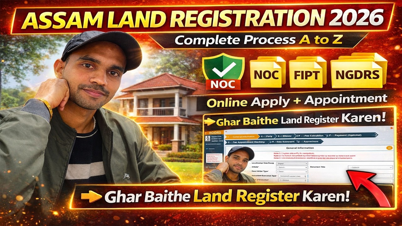 Assam Land Registration 2026 | Complete Online Process A to Z | NOC, NEC, NGDRS Full Guide