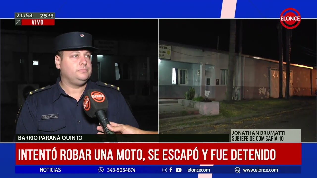 Intentó robar una moto, se escapó y fue detenido