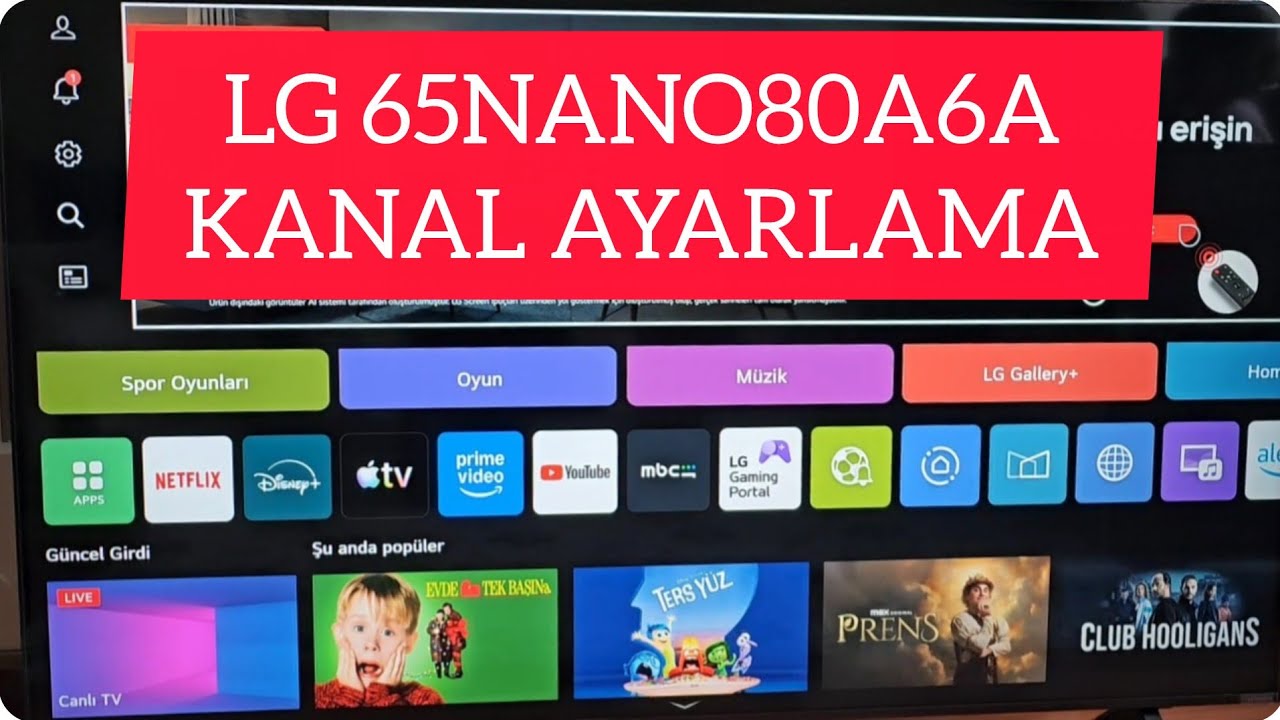 LG 65NANO80A6A KANAL AYARLAMA