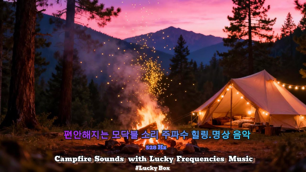 528Hz 모닥불 소리 라이브🔥힐링 주파수 명상, 수면유도, 행운을 부르는 음악 Campfire Sounds Live🔥Healing Frequency Meditation Music