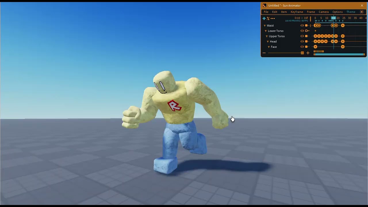 Old john doe model Run animation