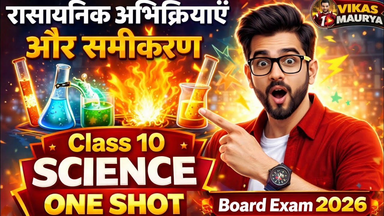 रासायनिक अभिक्रियाएँ और समीकरण🔥Class 10 Science ONE SHOT😱Board Exam 2026 के लिए Must Watch Question!