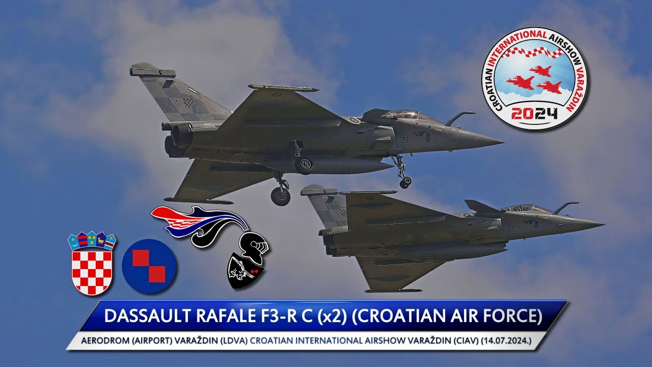 4K⁵⁰✈️🇭🇷Dassault Rafale F3-R C (x2) (Croatian Air Force)-(CIAV 2024_14.07.2024.)