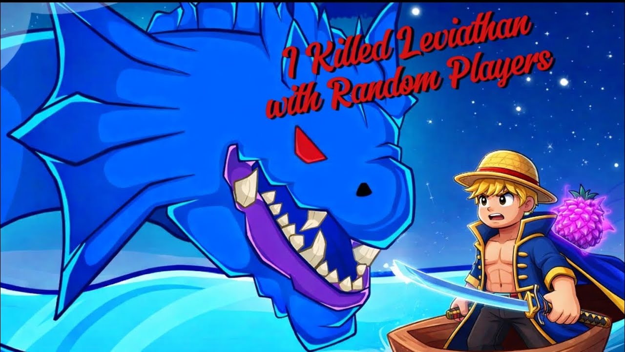 I Killed Leviathan With Random Players ( who to get Leviathan heart) #bloxfruit #roblox @npblox_9999