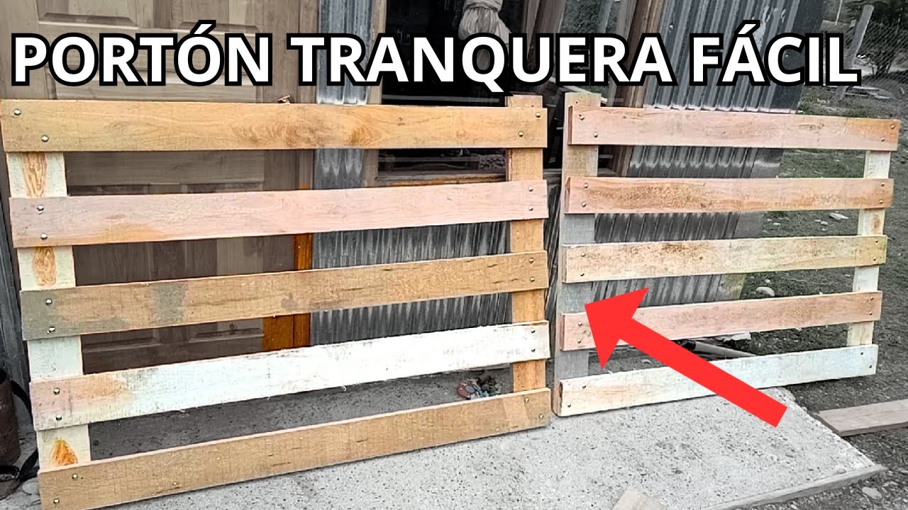COMO HACER UN PORTÓN TRANQUERA DE MADERA FÁCIL