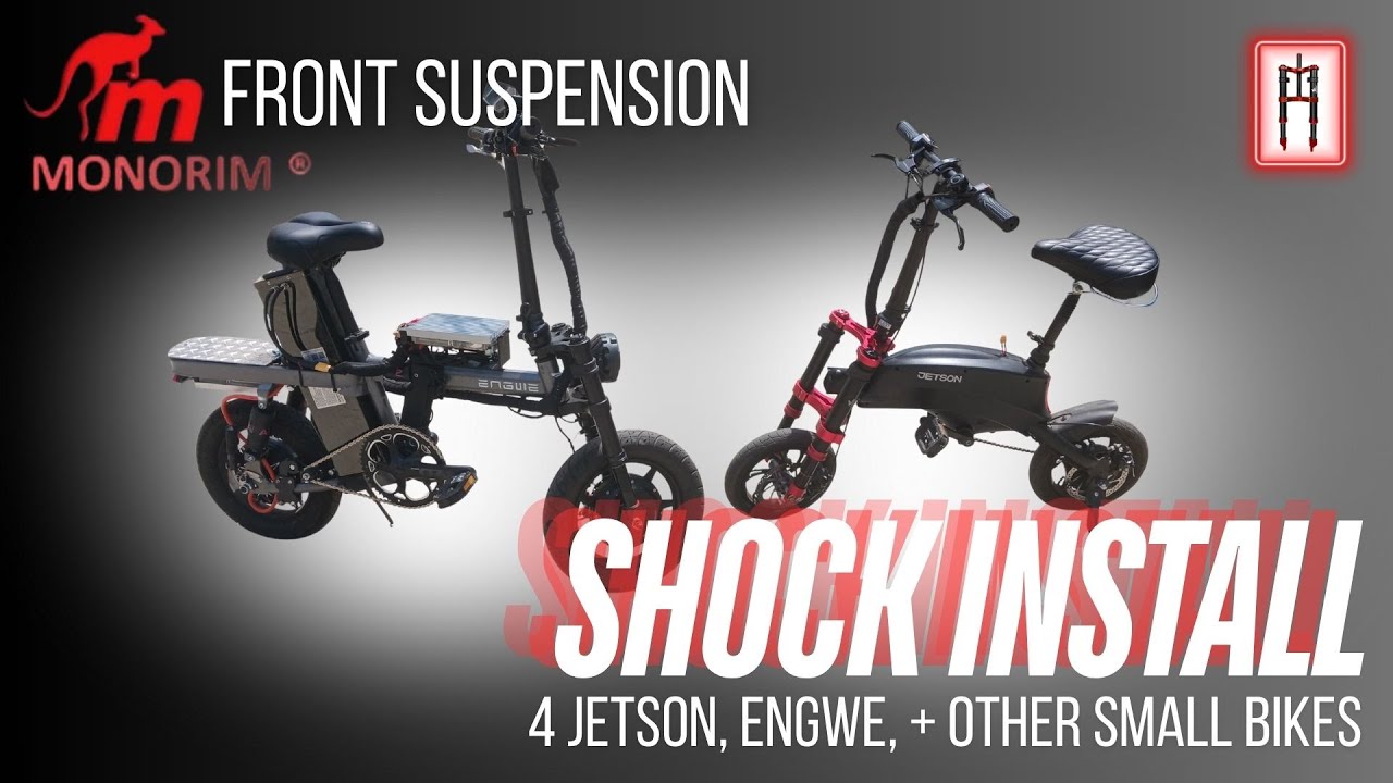 Monorim Front Shock Install + Ride for Jetson, Engwe, Fiido, and Other E-Bikes