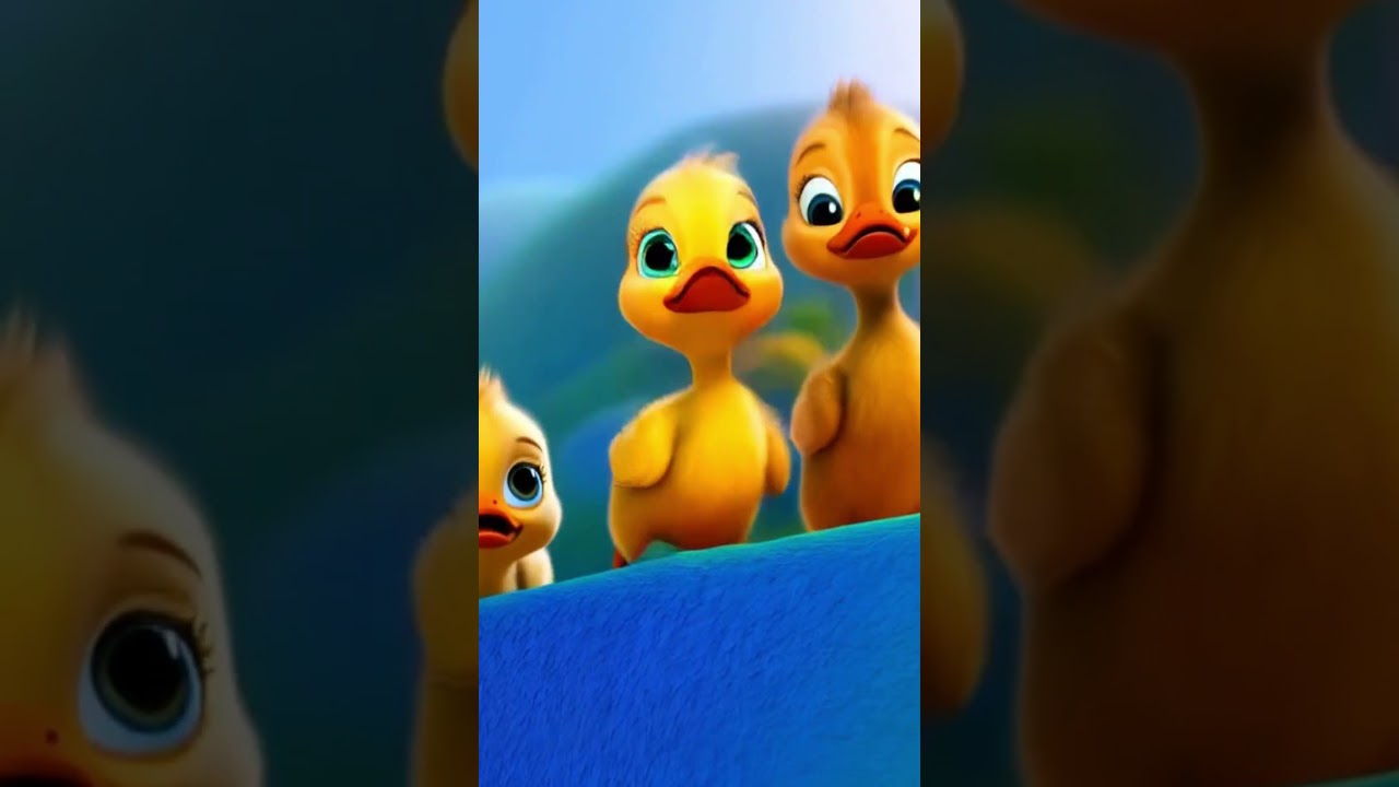 🐥 Five Little Ducks Went Out One Day – Trending Kids Short! 💛🧡💚 