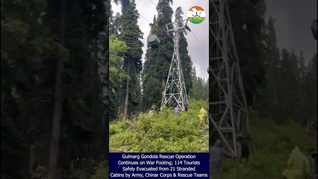 Gulmarg Gondola Rescue Operation Continues AS 114 Tourists Safely Evacuated by Army