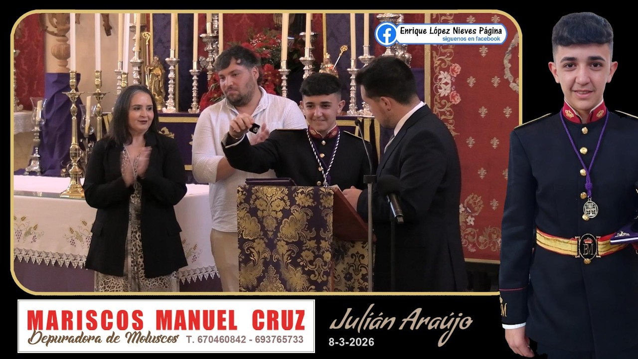 La Hermandad de los 33 también tuvo un detalle con Julián Araújo // Pregón Juvenil 8-3-2026