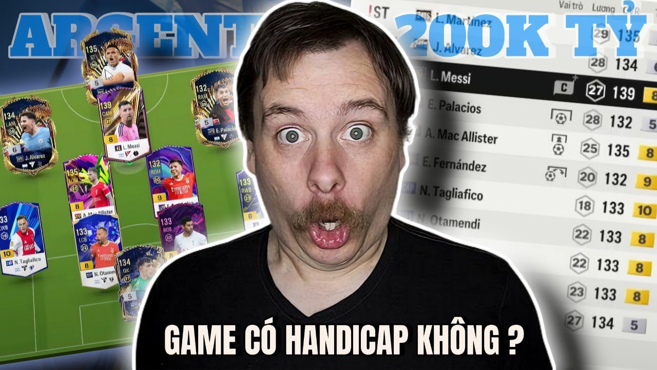 TÔI GẶP ĐỘI HÌNH ARGENTINA 200000 TỶ KHI LEO RANK ĐẦU MÙA VÀ HANDICAP CÓ TRONG GAME KHÔNG ?