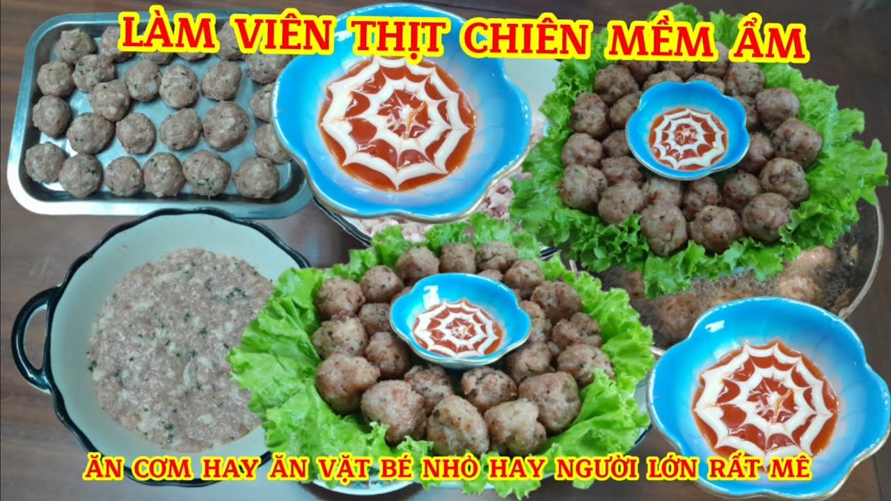 Thịt Viên Chiên Mềm Ẩm Món Ngon Cho Các Bé Ăn Cơm Hay Ăn Vặt Người Lớn Cũng Mê