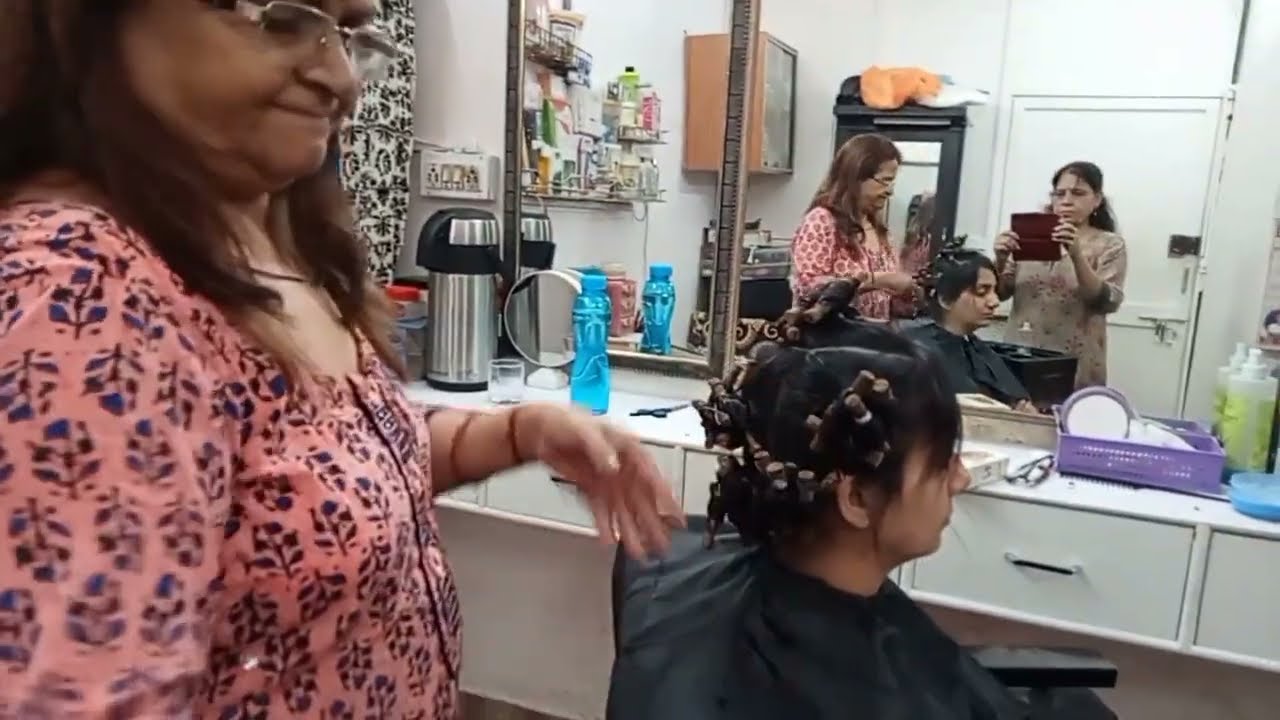 Hair perming/permanent hair curl /hair curling /बालों को लम्बे समय तक curl kre 9268627085