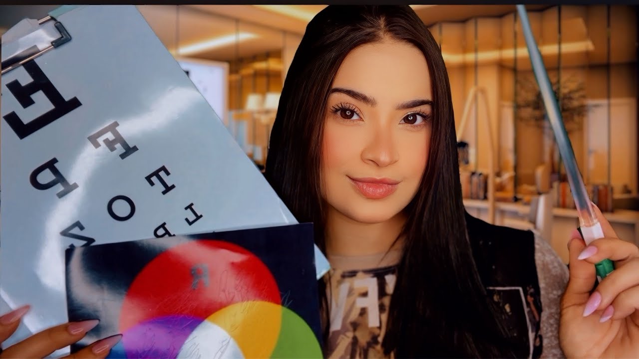ASMR:EXAME DE VISTA  OFTALMOLOGISTA 👁️👓