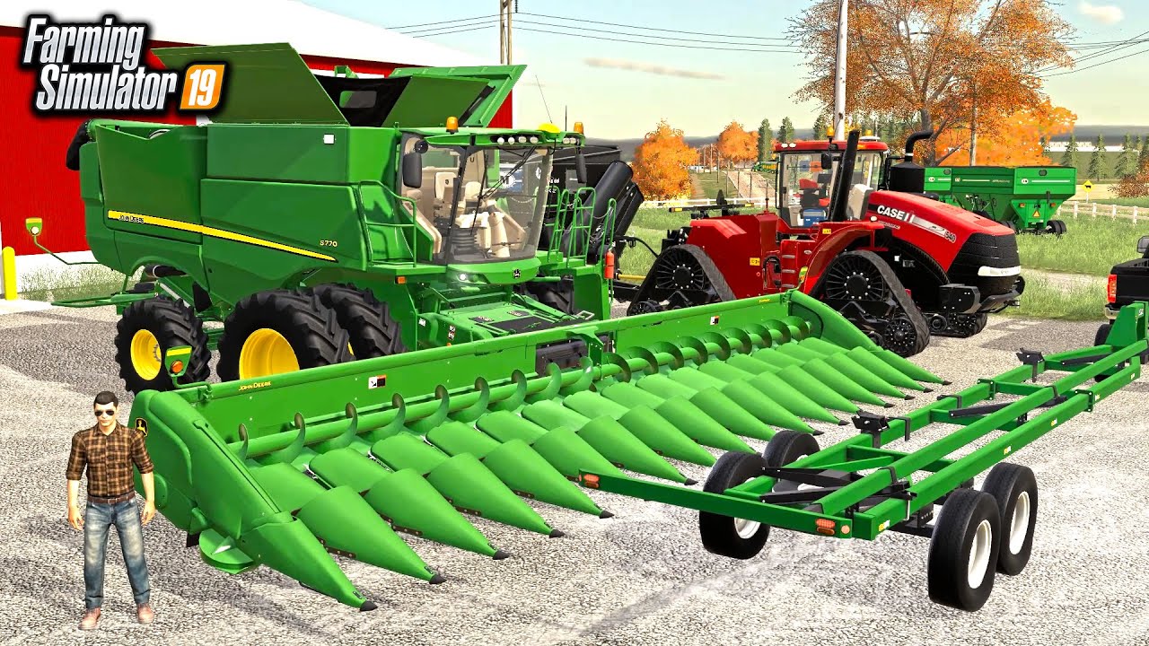 GIANT 16 ROW CORN HEAD FOR HARVEST! (MULTIPLAYER REALISM) | FARMING SIMULATOR 2019