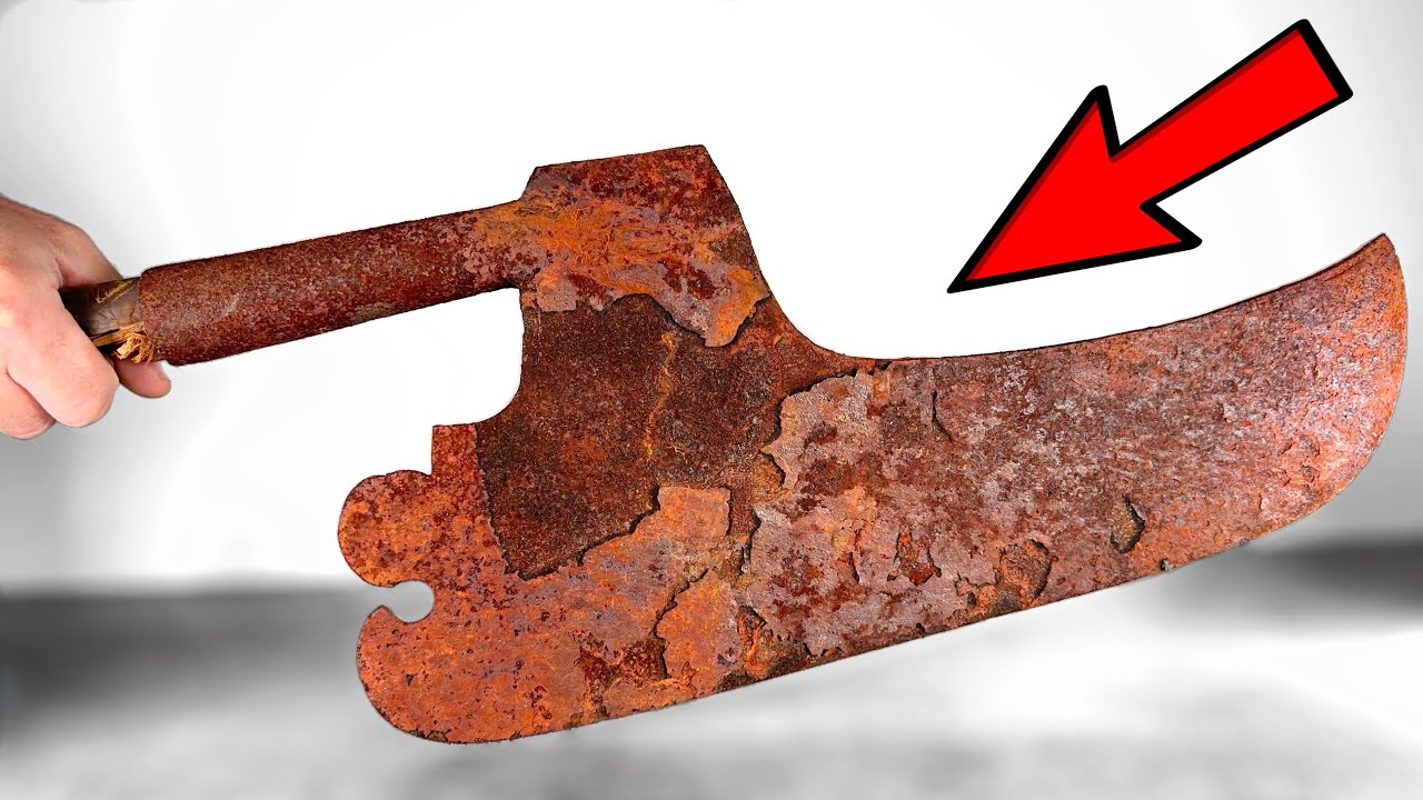 World's Sharpest Gigantic Knife Restoration - No Talking!