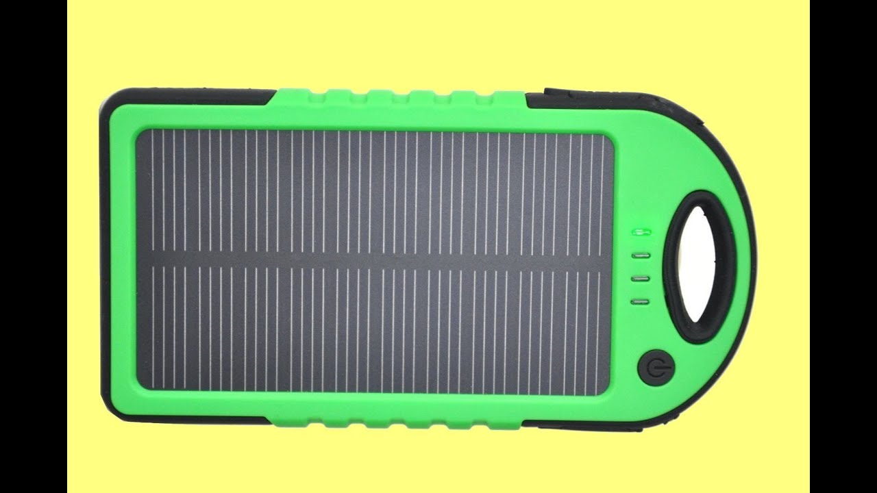 Inside a solar USB power bank with 