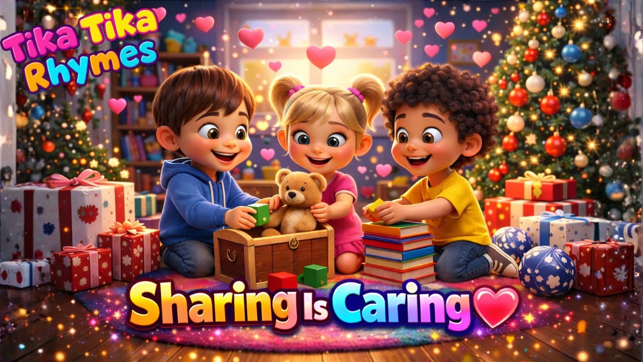 Sharing Is Caring 💖 | A February Love Song for Kids | Kids Rhyme |@TikaTikaRhymes