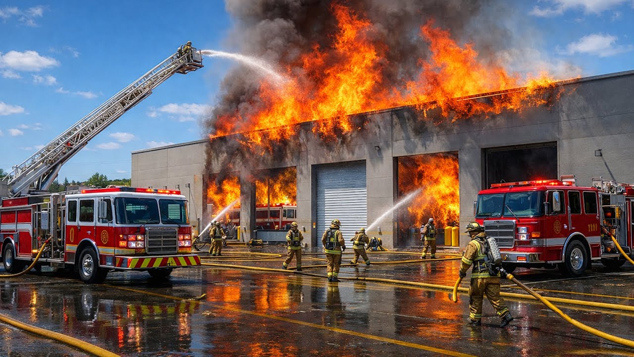 J'ÉTEINS UN INCENDIE DANS UN BÂTIMENT INDUSTRIEL | FIREFIGHTING SIMULATOR : IGNITE🔥🚒