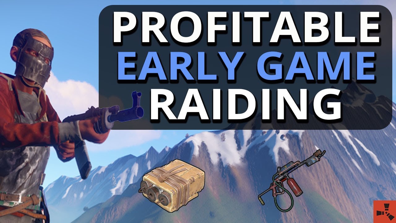 Great PROFIT From Early Game RAIDING!! Rust Solo Survival Gameplay