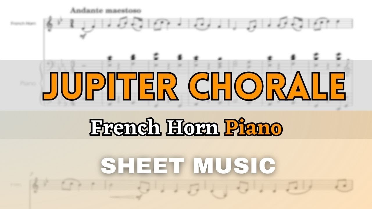 Holst - Jupiter Chorale, Op.32 | French Horn and Piano (Sheet Music/Full Score)