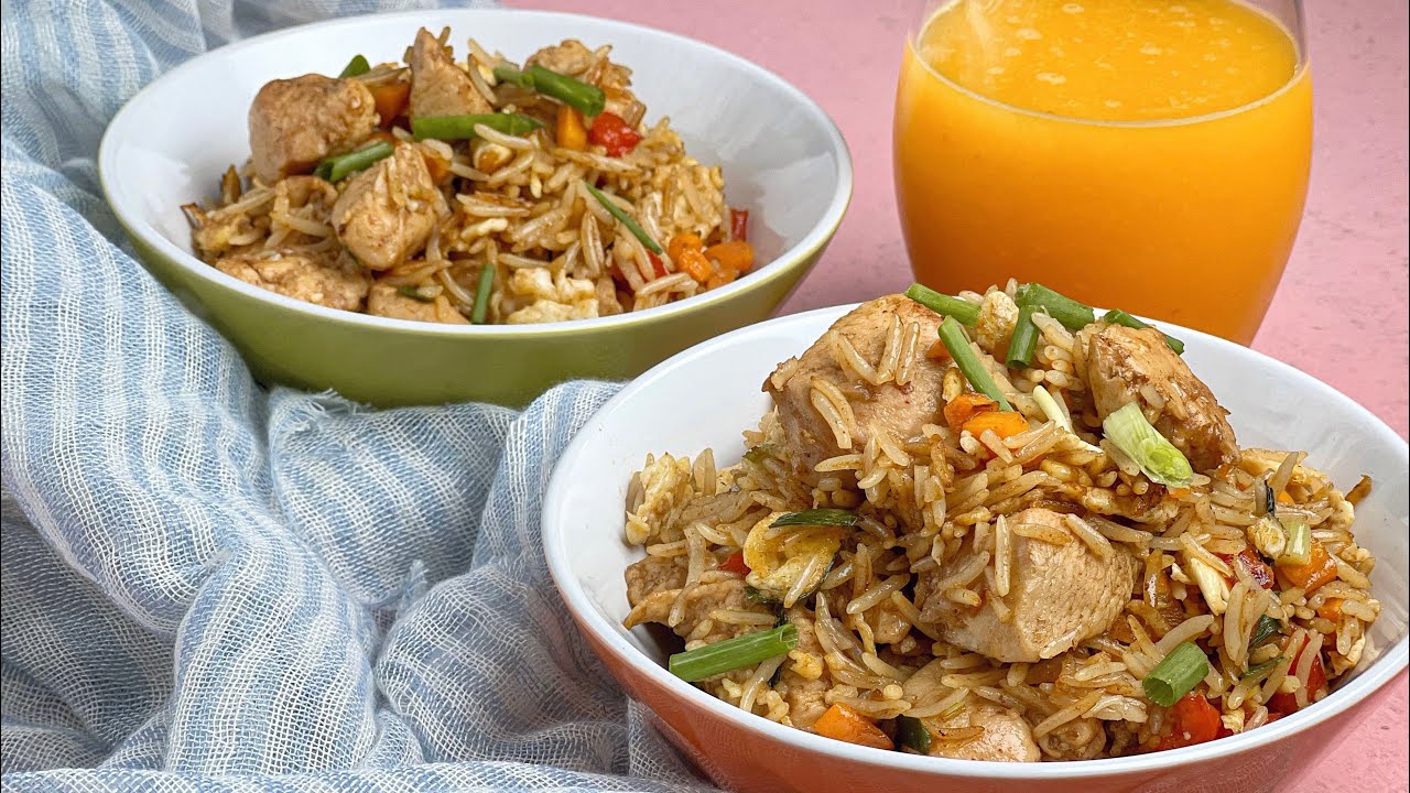 КАК БЫСТРО ПРИГОТОВИТЬ КИТАЙСКИЙ ЖАРЕНЫЙ РИС С КУРИЦЕЙ И ЯЙЦОМ | РЕЦЕПТ КИТАЙСКОГО РИСА | DIARYOF...