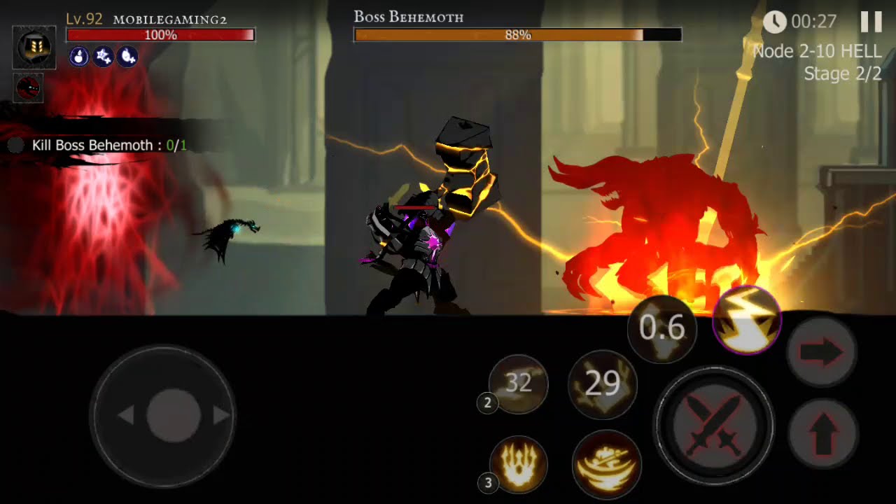 SHADOW OF DEATH in FIGHT vs ALL BOSS HELL MODE
