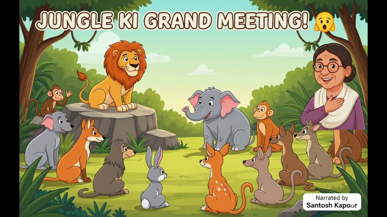 Jungle Ki Grand Meeting! 🦁 Animal Unity Story | Santosh Kapoor