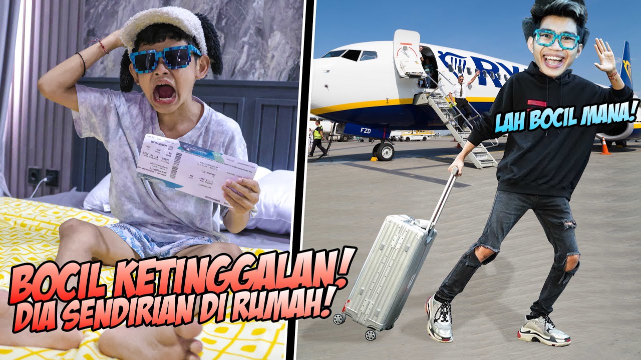 GAWAT!!! BOCIL KETINGGALAN PESAWAT SEMUA PANIK DI BANDARA DIA MASIH DI RUMAH, SAMPAI NANGIS KEJER!!!