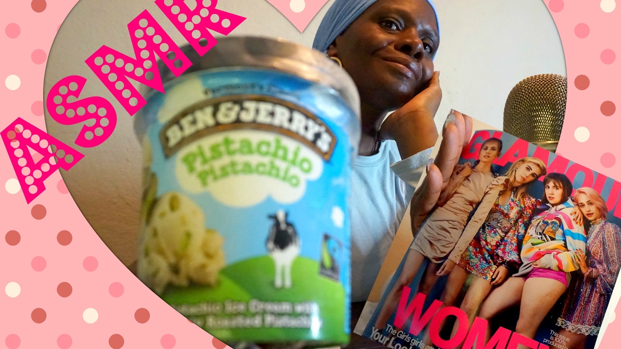 Ice cream ASMR Eating Sounds/Soft Spoken/Ben & Jerry's