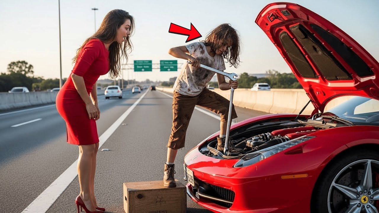 “EU POSSO CONSERTAR SUA FERRARI” — A Milionária Riu… Mas A Menina Fez O Impensável