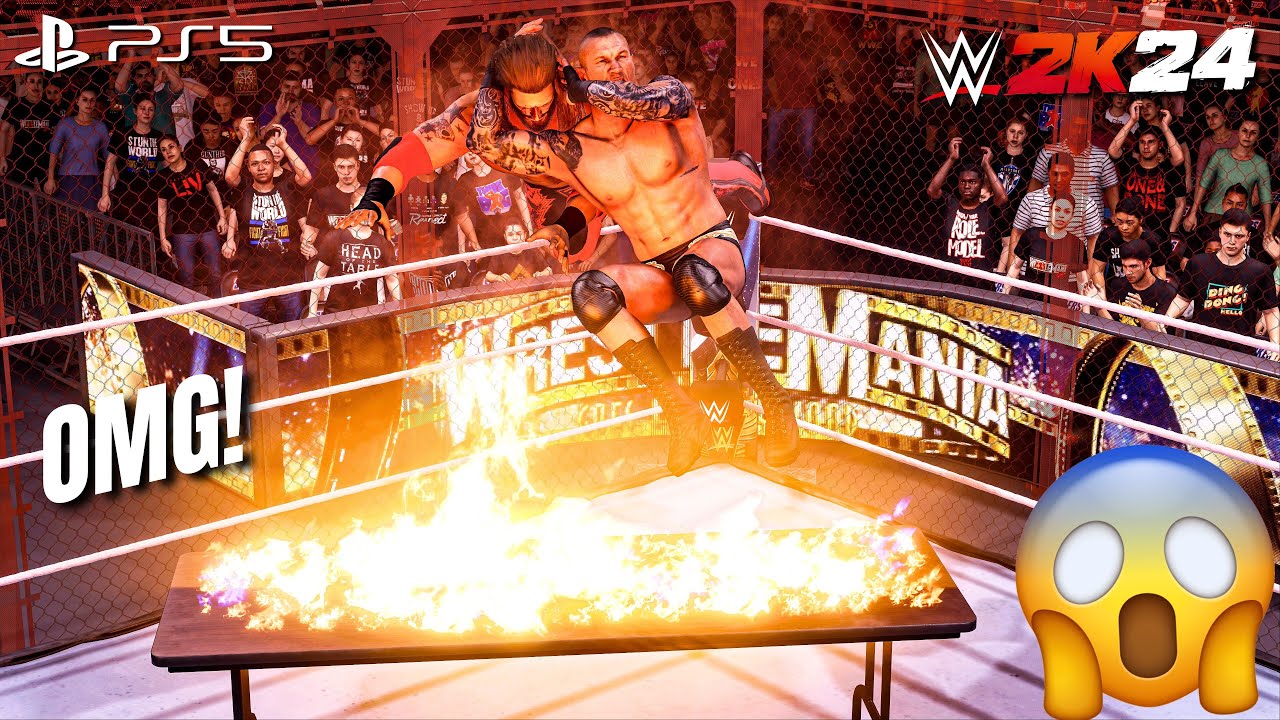 WWE 2K24 - Edge vs. Randy Orton - Hell in a Cell Match at WrestleMania | PS5™ [4K60]