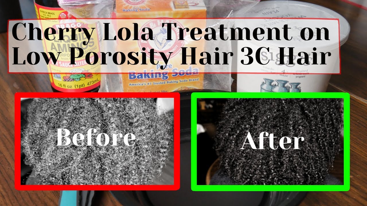 CHERRY LOLA TREATMENT ON LOW POROSITY HAIR (3C HAIR)