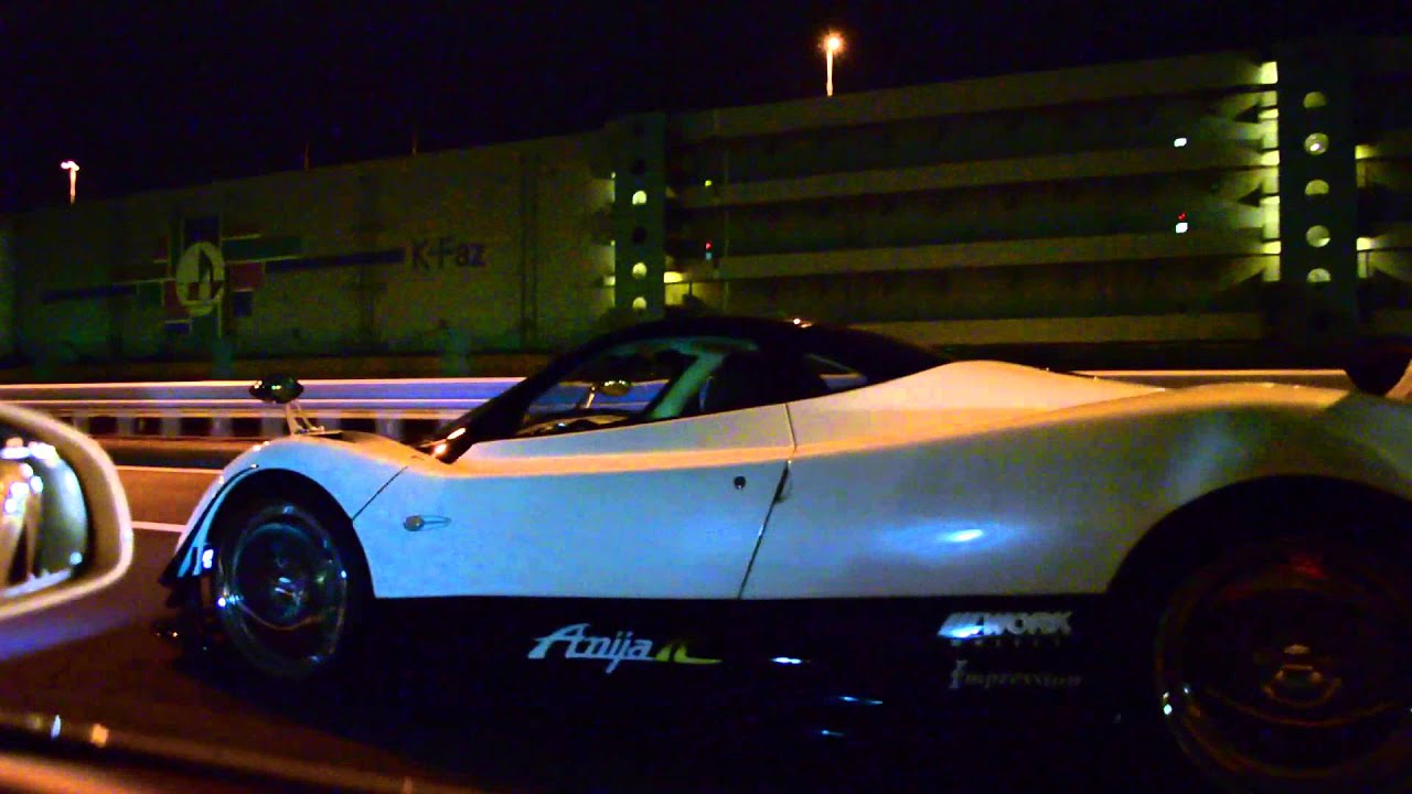 A-team  Onboard R8v10 with zonda,360s,murcielago,diabloVT,around Tokyo.