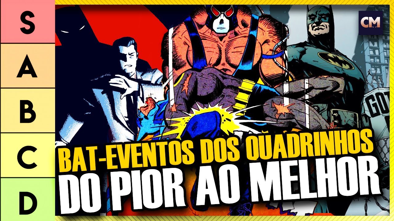 Ranqueando TODOS os Eventos dos Quadrinhos do Batman - Do Pior ao Melhor! (Tier List)