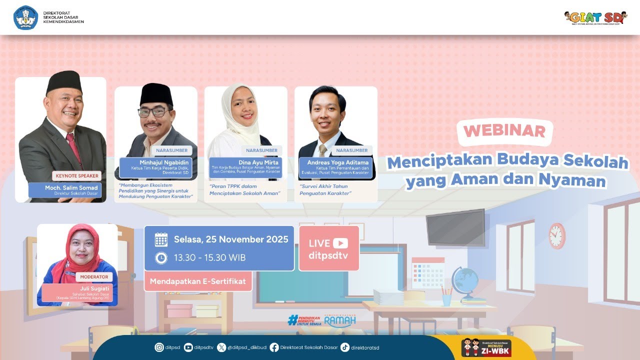Webinar Menciptakan Budaya Sekolah yang Aman, dan Nyaman