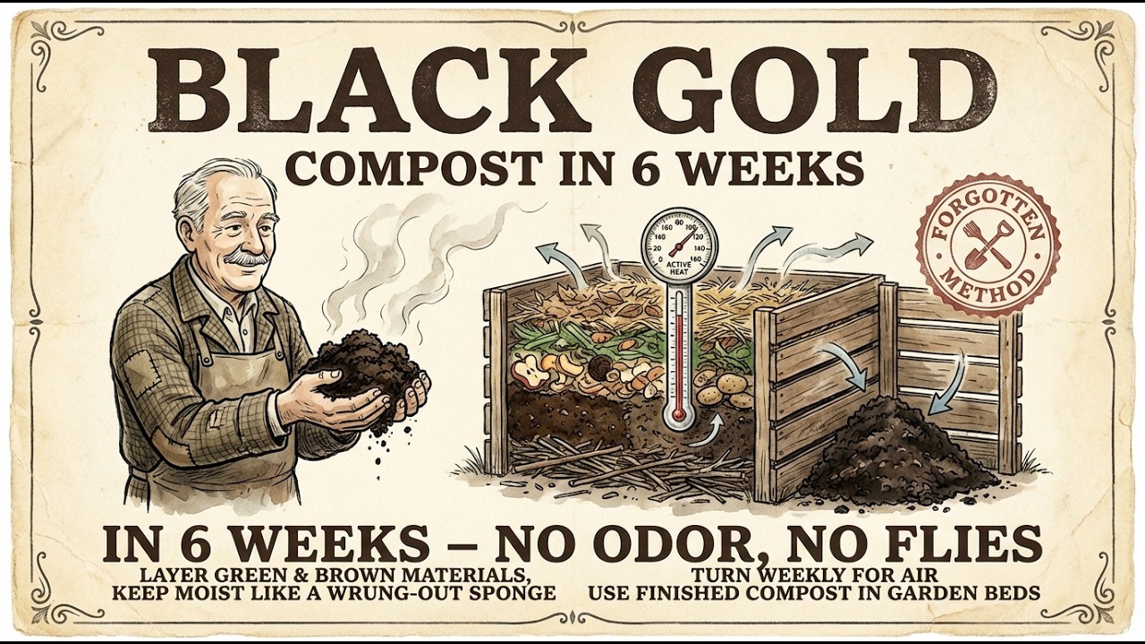 Compost in 6 Weeks: NO Smell, NO Flies (Forgotten Method) 🌱