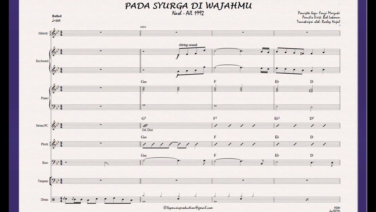 PADA SYURGA DI WAJAHMU - BACKING TRACK/GITAR KAROK
