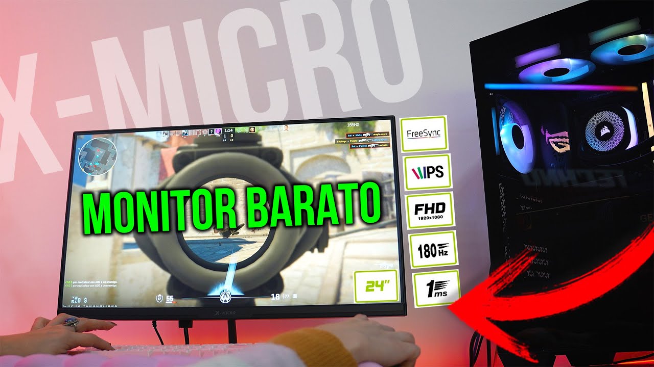MONITOR GAMER BUENO,BONITO Y BARATO ✅ 24